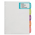 Dividers & Tabs | Avery 14440 11 x 8.5 Big Tab Printable Label 5-Tab Dividers - White/Large (20/Pack) image number 3