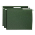 File Folders | Smead 64615 3.5 in. Wide 1/3-Cut Poly Index Tabs and Inserts For Hanging File Folders - White/Clear (25/Pack) image number 3