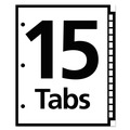 Dividers & Tabs | Office Essentials 11675 Table 'n Tabs 11 in. x 8.5 in. 15-Tab 1 to 15 Dividers - White/Assorted Tabs (1-Set) image number 2