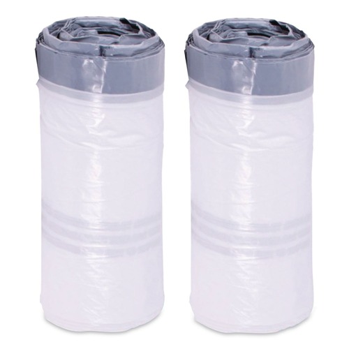 Trash Bags | Boardwalk BWK1DK100 13 Gallon 24 in. x 28 in. Drawstring Kitchen Bags - White (50 Bags/Roll, 2 Rolls/Carton) image number 0