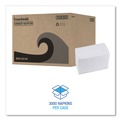  | Boardwalk BWK8321 15 in. x 17 in. 2-Ply 1/8-Fold Dinner Napkins - White (10/Carton) image number 6