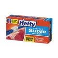 Food Service | Hefty 00R88079 7 in. x 8 in. 32 oz. Slider Stand and Fill Freezer Storage Bags - Clear (35/Box) image number 2