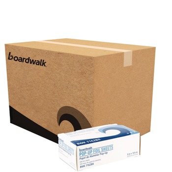 Boardwalk BWK7162 9 in. x 10.75 in. 63 Gauge Standard Aluminum Foil Pop-Up Sheets (3000/Carton)