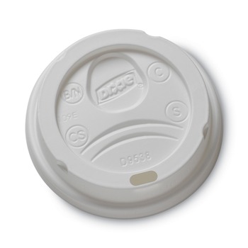 Dixie 9538DX 8 oz. Drink-Thru Hot Drink Cup Lids - White (1000/Carton)