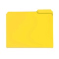 File Folders | Smead 10504 0.75 in. Expansion Top Tab Poly Colored File Folders - Yellow/Letter Size (24/Box) image number 1