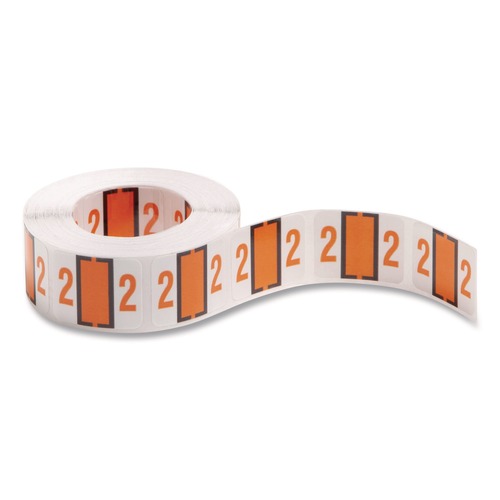 File Folders | Smead 67372 1 x 1.25 Numerical End Tab File Folder 2 Labels - White (1-Roll) image number 0
