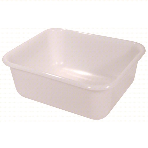 Food Trays, Containers, and Lids | Rubbermaid Commercial FG369000WHT 12.38 in. x 14.38 in. x 5.38 in. Bus/Tote - White (6/Carton) image number 0