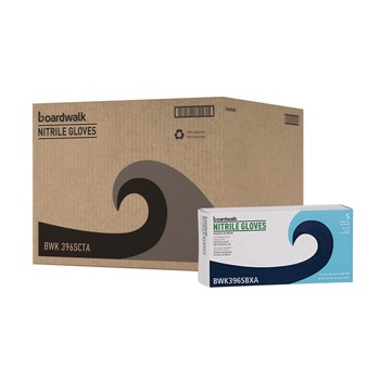 Boardwalk 396SCTA 4.4 mil Disposable General-Purpose Powder-Free Nitrile Gloves - Small, Black (1000/Carton)