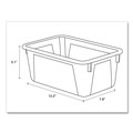 Boxes & Bins | Storex 62464U05C Cubby Bin, 1.8 gal, 7.8-in x 12.09-in x 5.18-in, Clear, 5/Pack image number 4