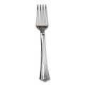 Cutlery | WNA WNA REF320FK Reflections Heavyweight Plastic Utensils Fork - Silver (320/Carton) image number 1