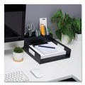 Breakroom Supplies | Mind Reader PSNAPUT-BLK 15.2 in. x 11.5 in. x 4.45 in. Network Collection Utensil, Napkin and Plate Countertop Plastic Organizer - Black image number 6
