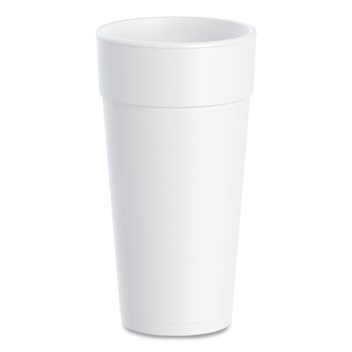 Just Launched | Dart 24J16 Hot/Cold Foam 24 oz. Drink Cups - White (500/Carton) image number 0