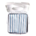 Cleaning Cloths | Rubbermaid Commercial HYGEN 2134283 12 x 12 Disposable Microfiber Cleaning Cloths - Blue/White Stripes (600/Carton) image number 3