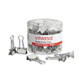 Back to School Sale | Universal UNV11240 Binder Clips with Storage Tub - Small, Silver (40/Pack) image number 0