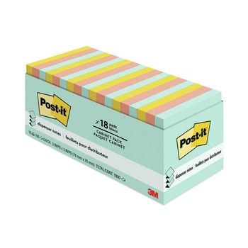 STICKY NOTES AND POST ITS | 3M R33018APCP 3 in. x 3 in. Beachside Cafe Collection Colors (18/Pack)