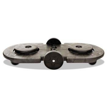 JUST LAUNCHED | Rubbermaid Commercial FG264600BLA 20.25 in. x 45 in. x 8 in. 300 lbs. Capacity 2-Container Tandem Dolly - Black