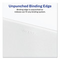 Dividers & Tabs | Avery 82105 26-Tab Exhibit A to Exhibit Z 11 in. x 8.5 in. Allstate Style Preprinted Legal Exhibit Side Tab Index Dividers - White (1-Set) image number 5