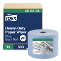 Paper Towels and Napkins | Tork 450304 1-Ply 11.1 in. x 800 ft. Heavy-Duty Paper Wiper - Blue image number 0