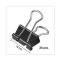Binding Spines & Combs | Universal UNV10200VP3 Binder Clip Value Pack - Small, Black/Silver (36/Pack) image number 4