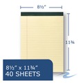 Notebooks & Pads | Roaring Spring 74712 8.5 in. x 11 in. 40-Sheet Recycled Pad - Wide/Legal Rule, Canary-Yellow (1-Dozen) image number 1