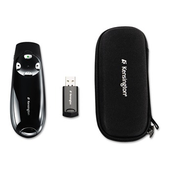 Kensington K72353USA 150 ft. Range Class 2 Wireless Presenter Pro with Green Laser - Black