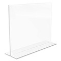 Office Presentation Supplies | Deflecto 69301 Classic Image 11 in. x 8.5 in. Insert Double-Sided Sign Holder - Clear image number 0