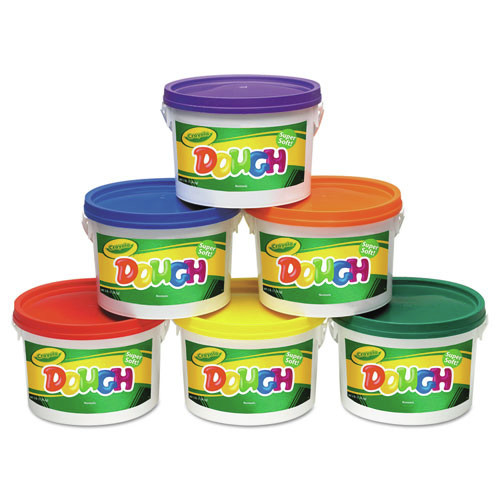Arts & Crafts Supplies | Crayola 570016 3 lbs. Modeling Dough Bucket - Assorted Colors (6/Set) image number 0