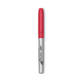 Permanent Markers | BIC GPM11 RED Intensity Fine Bullet Tip Permanent Marker - Rambunctious Red (1-Dozen) image number 2