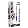 Pens | Zebra 29220 F-402 Fine 0.7 millimeter Retractable Ballpoint Pen - Blue Ink/Stainless Steel/Blue Barrel image number 0
