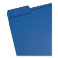 File Folders | Smead 13193 1/3-Cut Tabs Assorted Letter Size 0.75 in. Expansion Colored File Folders - Navy Blue (100/Box) image number 1