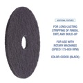 Cleaning & Janitorial Accessories | Boardwalk BWK4014BLA 14 in. Diameter Stripping Floor Pads - Black (5/Carton) image number 5