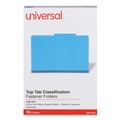 File Folders | Universal UNV10211 Bright Colored Pressboard Classification Folders - Legal, Cobalt Blue (10/Box) image number 0