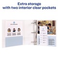 Back to School Sale | Avery 05706 3 Round Rings 0.5 in. Capacity 11 in. x 8.5 in. Economy View Binder - White image number 6