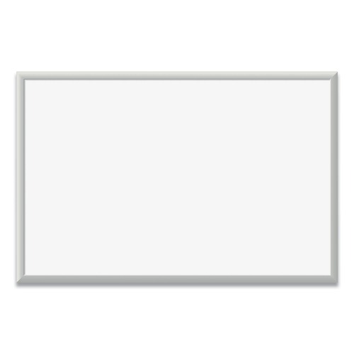 White Boards | U Brands 071U00-01 35 x 23 Magnetic Dry Erase Board with Aluminum Frame - White Surface/Silver Frame image number 0