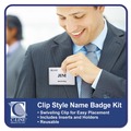 Label & Badge Holders | C-Line 95523 3-1/2 in. x 2-1/4 in. Top Load Name Badge Kits - Clear (50/Box) image number 2
