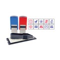 Clearance Center | Trodat 4630 Printy 10-in-1 0.63 in. Diameter Self-Inking Teacher Stamp - Blue/Red image number 0