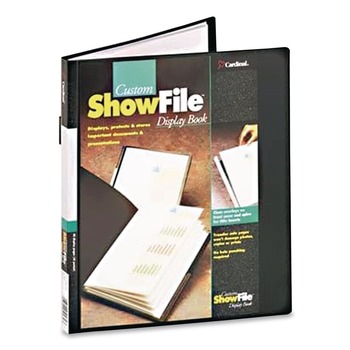 PAPER AND PRINTABLES | Cardinal 50232 ShowFile Display Book with Custom Cover Pocket and 24 Letter-Size Sleeves - Black