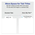 Dividers & Tabs | Avery 11493 11 in. x 8.5 in. 8-Tab Big Tab Clear Label Dividers - White Tabs/White (5/Pack) image number 5
