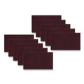 Cleaning Brushes | Boardwalk 7100151257 28 in. x 14 in. Deep Scrub Pads - Maroon (10/Carton) image number 0