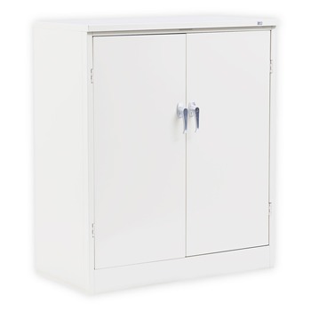 Alera CM4218PY 36 in. x 18 in. x 42 in. Assembled Storage Cabinet with Adjustable Shelves - Putty