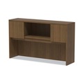 Office Desks & Workstations | Alera VA286015WA 58.88 in. x 15 in. x 35.38 in. Valencia Series 4-Compartment Hutch with Doors - Modern Walnut image number 1