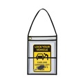 Label & Badge Holders | C-Line 38912 150 Sheet Capacity 2-Pocket 9 in. x 12 in. Shop Ticket Holder with Strap - Black (15/Box) image number 3