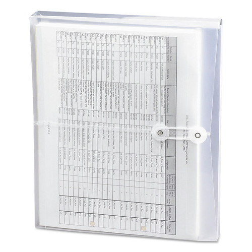 File Folders | Smead 89521 9.75 x 11.63 Open-Side (Horizontal) Poly String and Button Interoffice Envelopes - Clear (5/Pack) image number 0