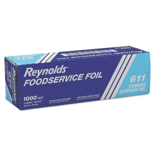 Food Service | Reynolds Wrap 000000000000000611 12 in. x 1,000 ft. Standard Aluminum Foil Roll (1-Roll) image number 0
