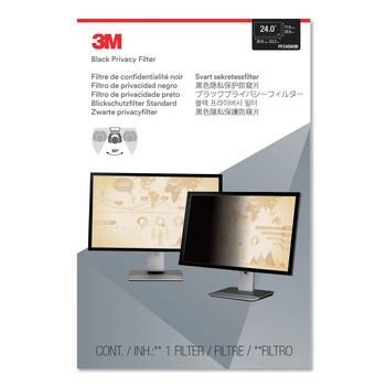 3M PF240W9B 16:9 Aspect Ratio Frameless Blackout Privacy Filter for 24 in. Widescreen Flat Panel Monitor
