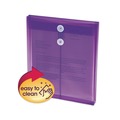 File Folders | Smead 89544 9.75 x 11.63 Open-End (Vertical) Poly String and Button Interoffice Envelopes - Transparent Purple (5/Pack) image number 5