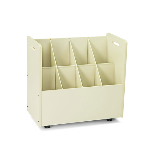 Back to School Sale | Safco 3045 Laminate Mobile Roll Files, 8 Compartments, 30.13w X 15.75d X 29.25h, Putty image number 0