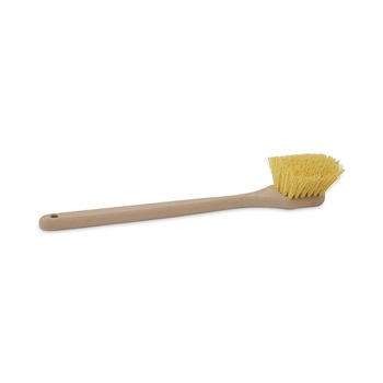 Boardwalk BWK4320 20 in. Long Polypropylene Fill Handle Utility Brush - Tan