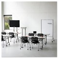 White Boards | Safco 8511BL Impromptu 42 in. x 21.5 in. x 72 in. Magnetic Whiteboard Collaboration Screen - White/Black image number 1