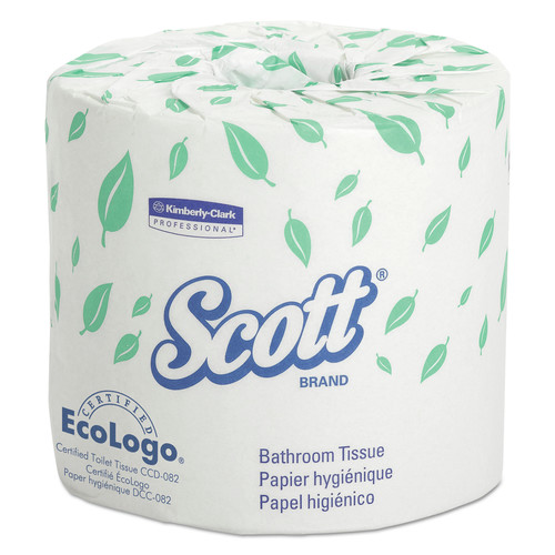  | Scott 13607 Essential 2-Ply Septic Safe Convenience Carton Standard Roll Bathroom Tissue for Business - White (550/Roll, 20 Rolls/Carton) image number 0